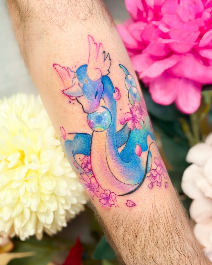 Tatouage Dragon réalisé par Erika, Phanpy Ink, Villefranche-sur-Saône