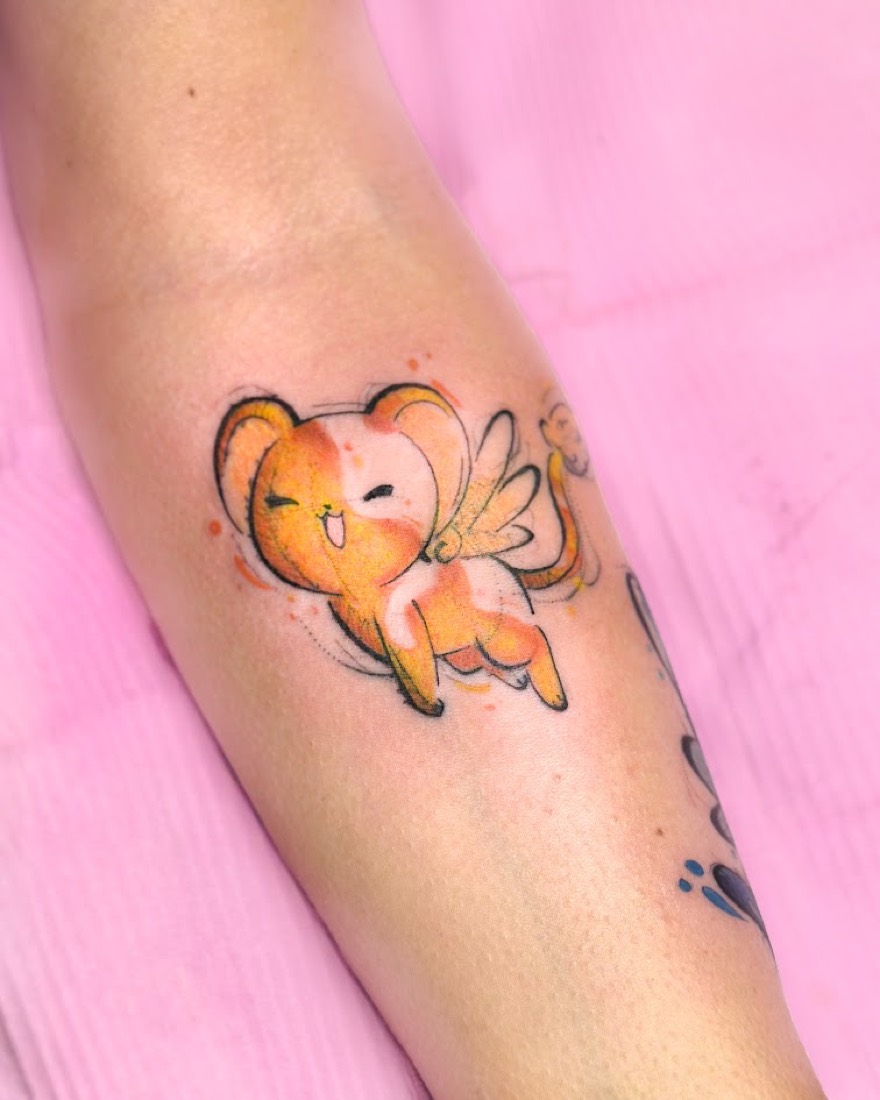 Tatouage Kero réalisé par Erika, Phanpy Ink, Villefranche-sur-Saône