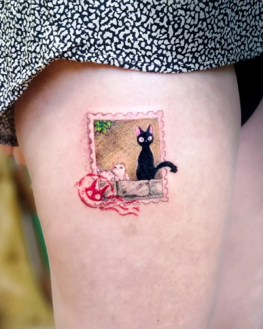 Tatouage Kiki la petite sorcière, Studio Ghibli, Phanpy Ink