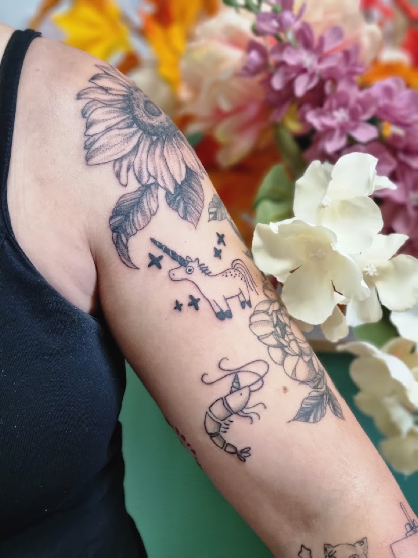 Tatouage Licorne réalisé par Erika, Phanpy Ink, Villefranche-sur-Saône