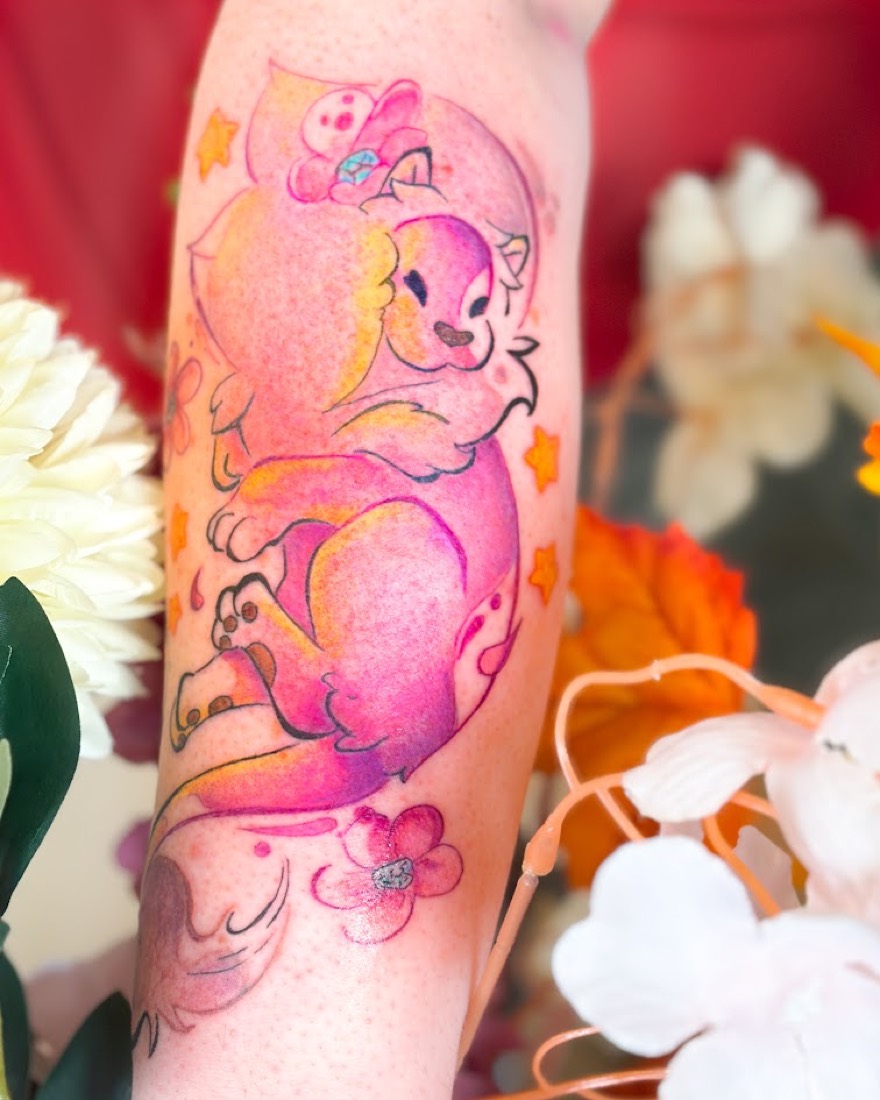Tatouage Lion réalisé par Erika, Phanpy Ink, Villefranche-sur-Saône