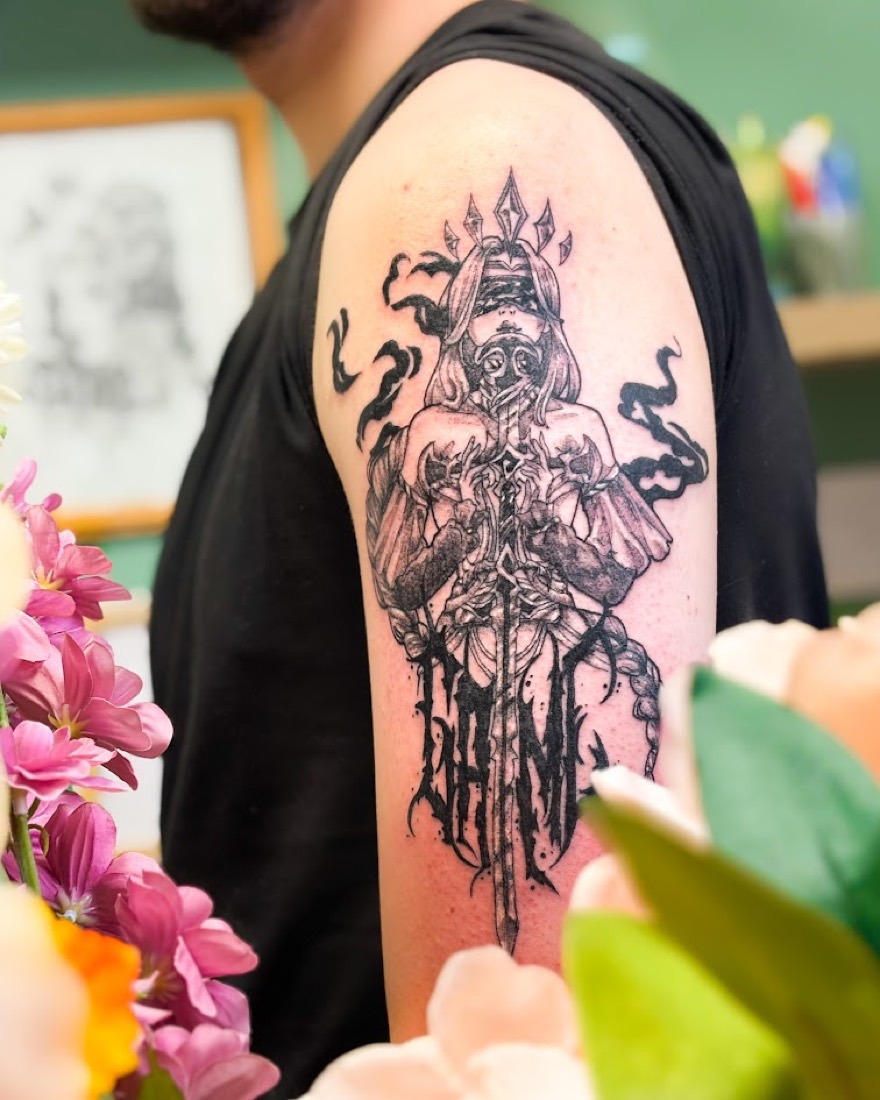 Tatouage Viego réalisé par Erika, Phanpy Ink, Villefranche-sur-Saône