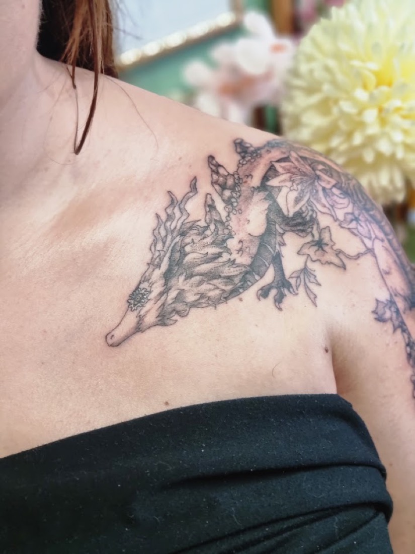 Tatouage Zelda, jeu vidéo, en couleur, Phanpy Ink